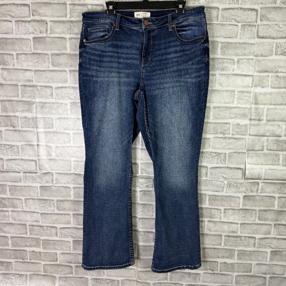 BKE Women's Boot Cut Jeans - Dark Blue